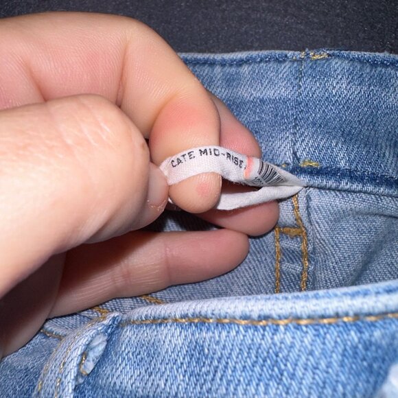 Rag & Bone Womens 28 Cate Mid Rise Ankle Skinny Blue Camo Cropped Jeans - Picture 9 of 14